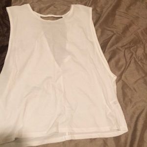 Woman’s fabletics white workout shirt